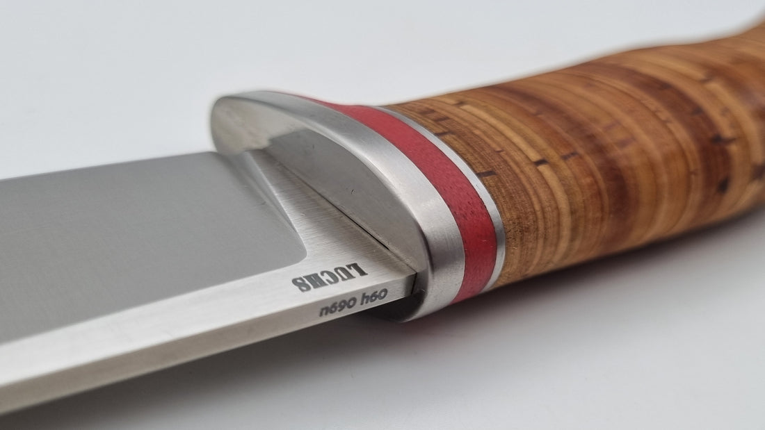 Luchs JARS Messer Birkenrinde / Titan Griff Jagd Outdoor Messer    "Red"