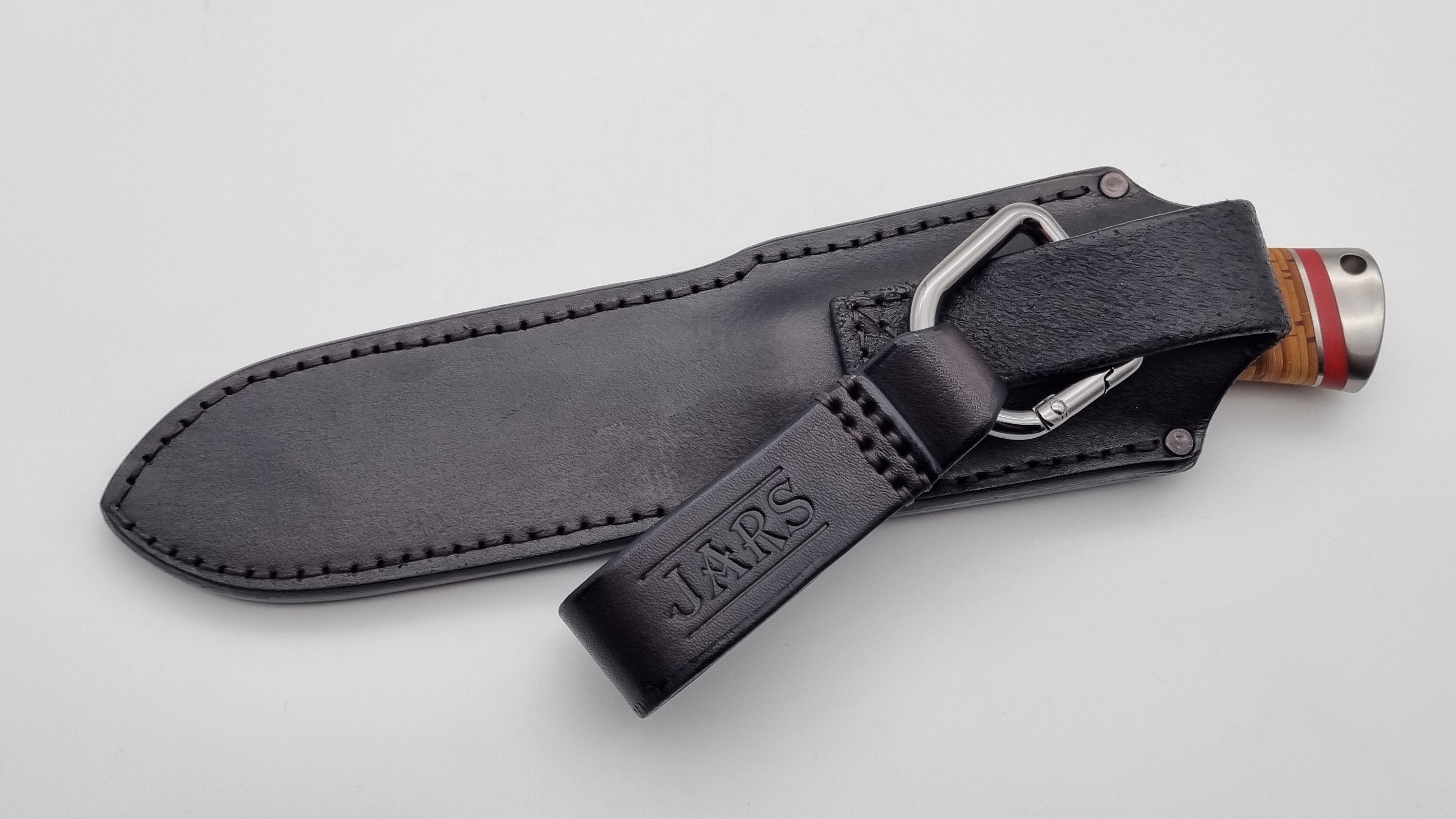 Luchs JARS Messer Birkenrinde / Titan Griff Jagd Outdoor Messer    "Red"