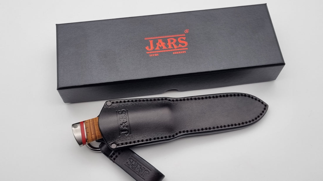 Luchs JARS Messer Birkenrinde / Titan Griff Jagd Outdoor Messer    "Red"