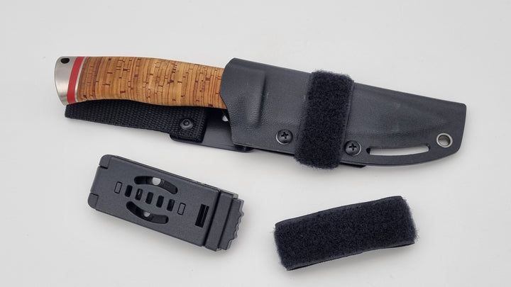 Kydex Messerscheide für Luchs Birkenrinde/Titan inkl. Teklok und 2 Klettstreifen