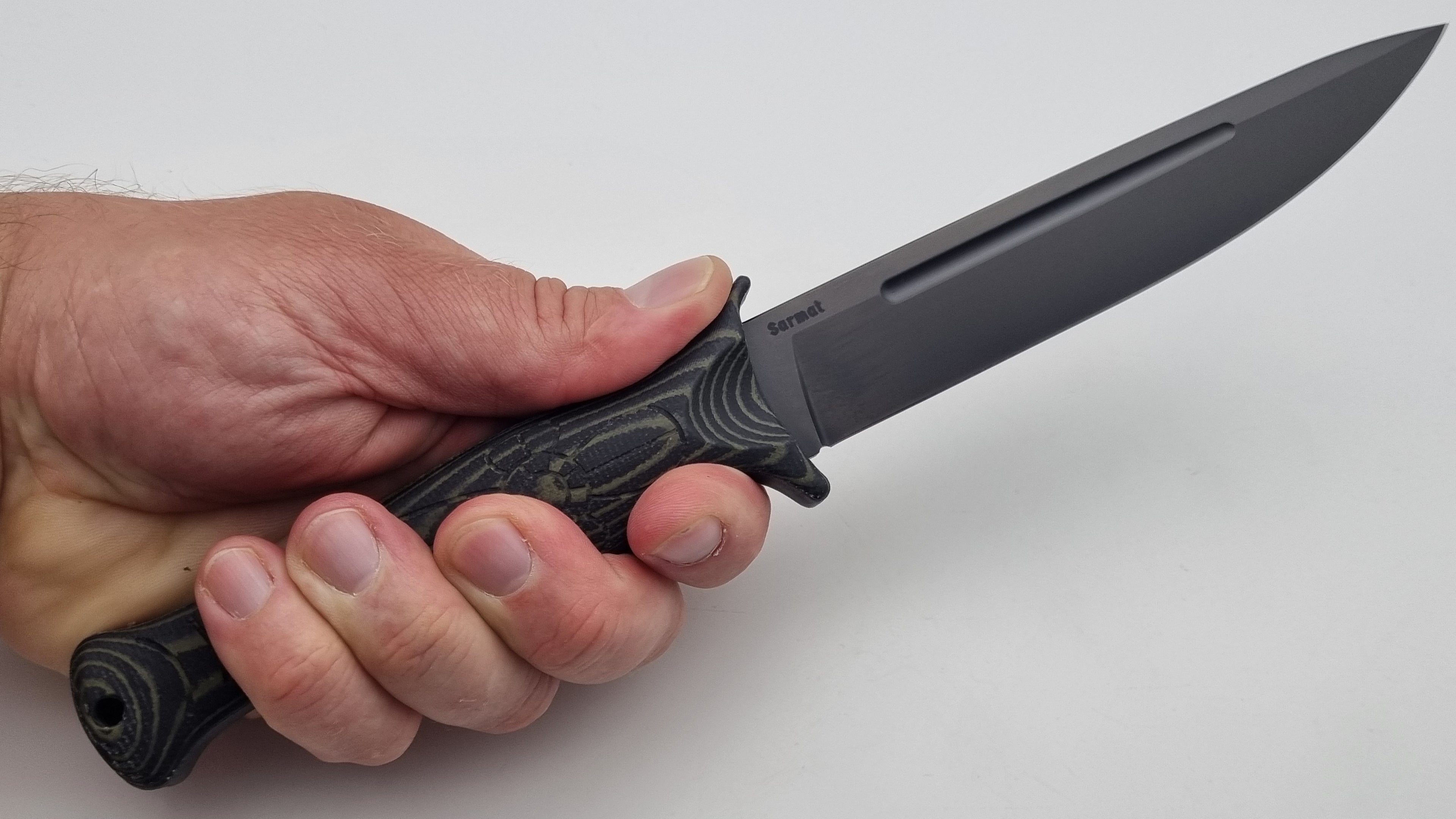 Sarmat JARS Messer | Micarta-Griff | DLC Beschichtung | Tactical Knife Jagd Outdoor Messer