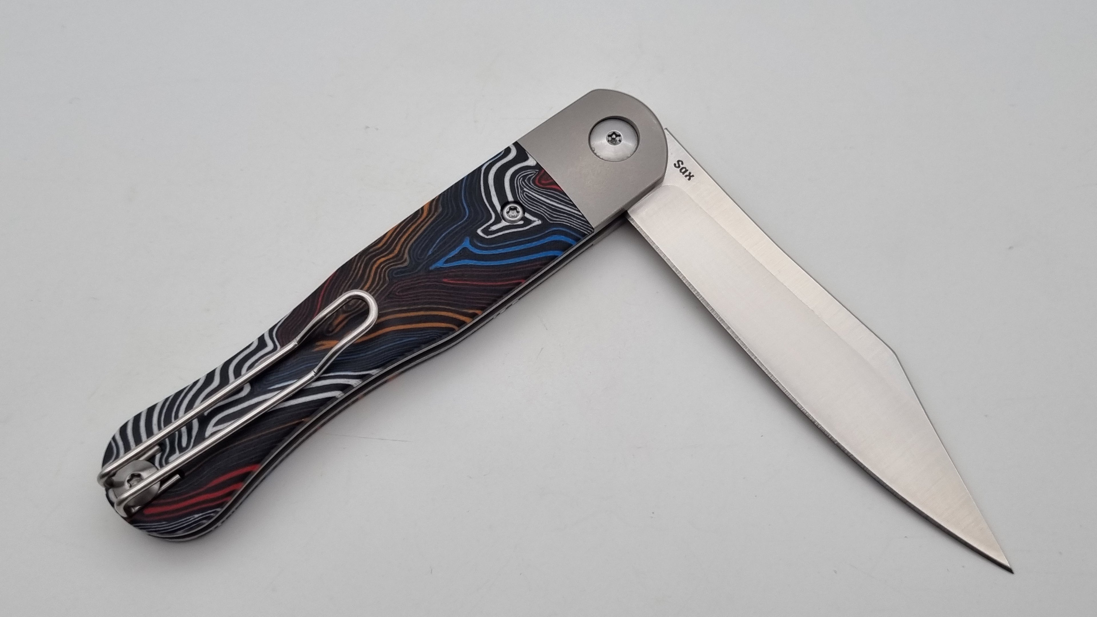 Sax JARS Klappmesser Slipjoint Klassiker 14C28N 60HRC G10/Titan