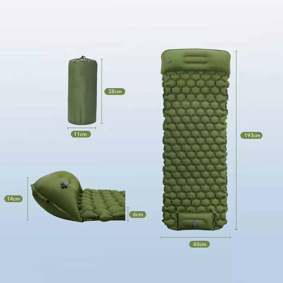 Isomatte für Schlafsack Ultraleichtes TPU Kompakte 28mm x 11mm Aufblasbare  Luftmatratze für Camping 700gr